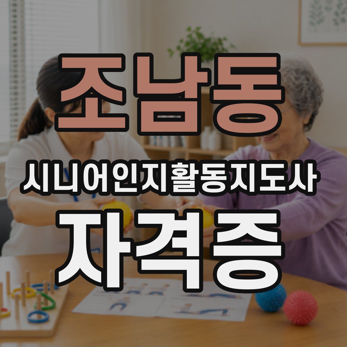 조남동 시니어인지활동지도사 자격증