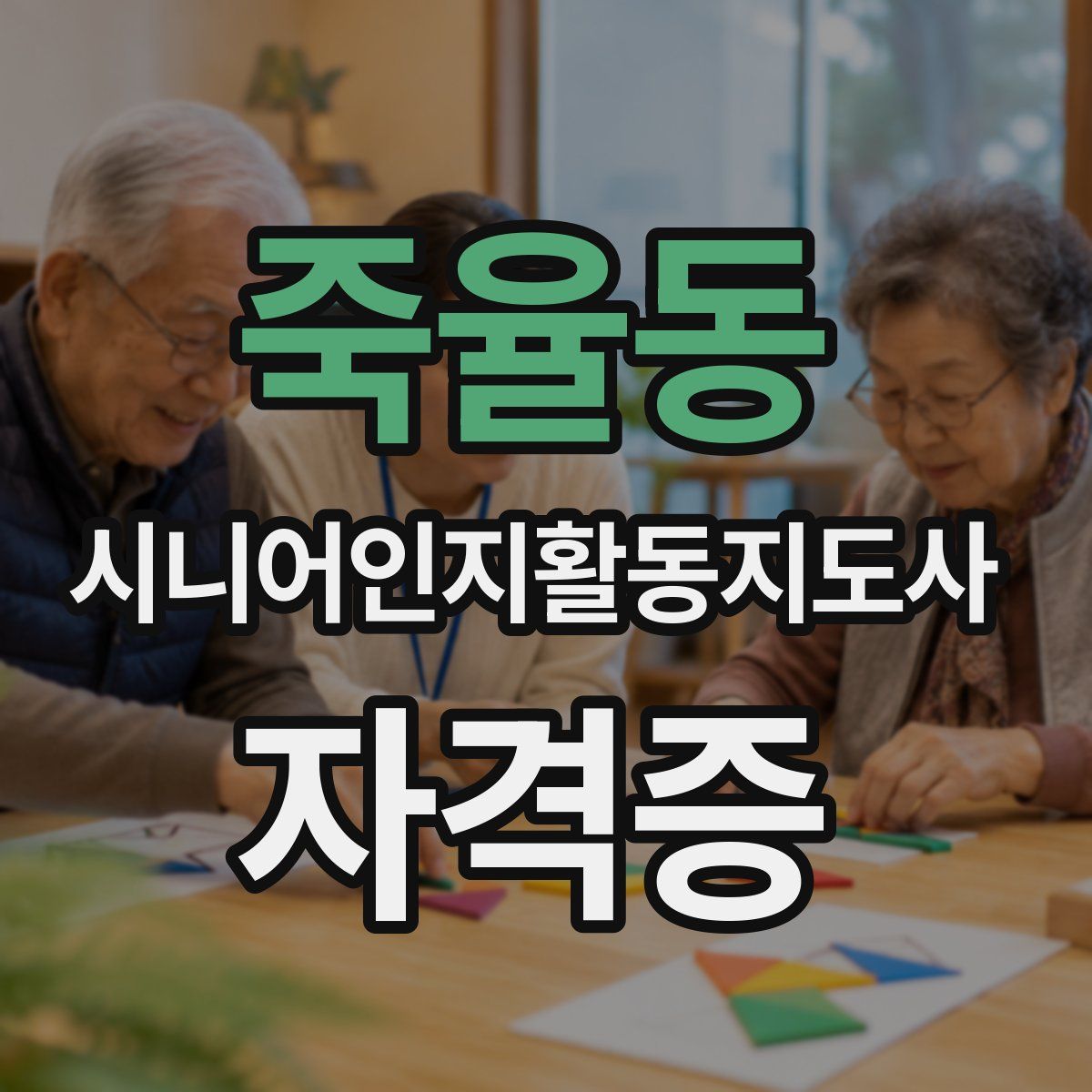 죽율동 시니어인지활동지도사 자격증