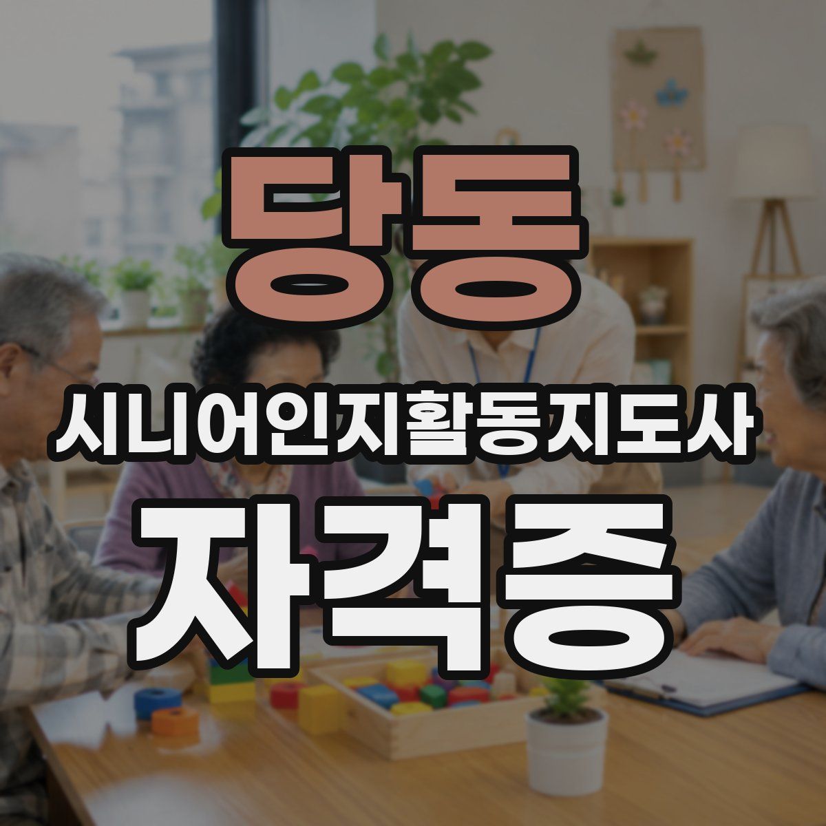 당동 시니어인지활동지도사 자격증