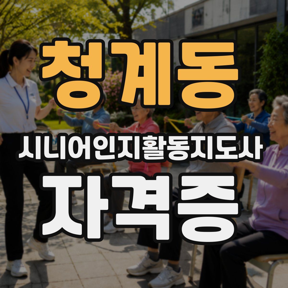 청계동 시니어인지활동지도사 자격증