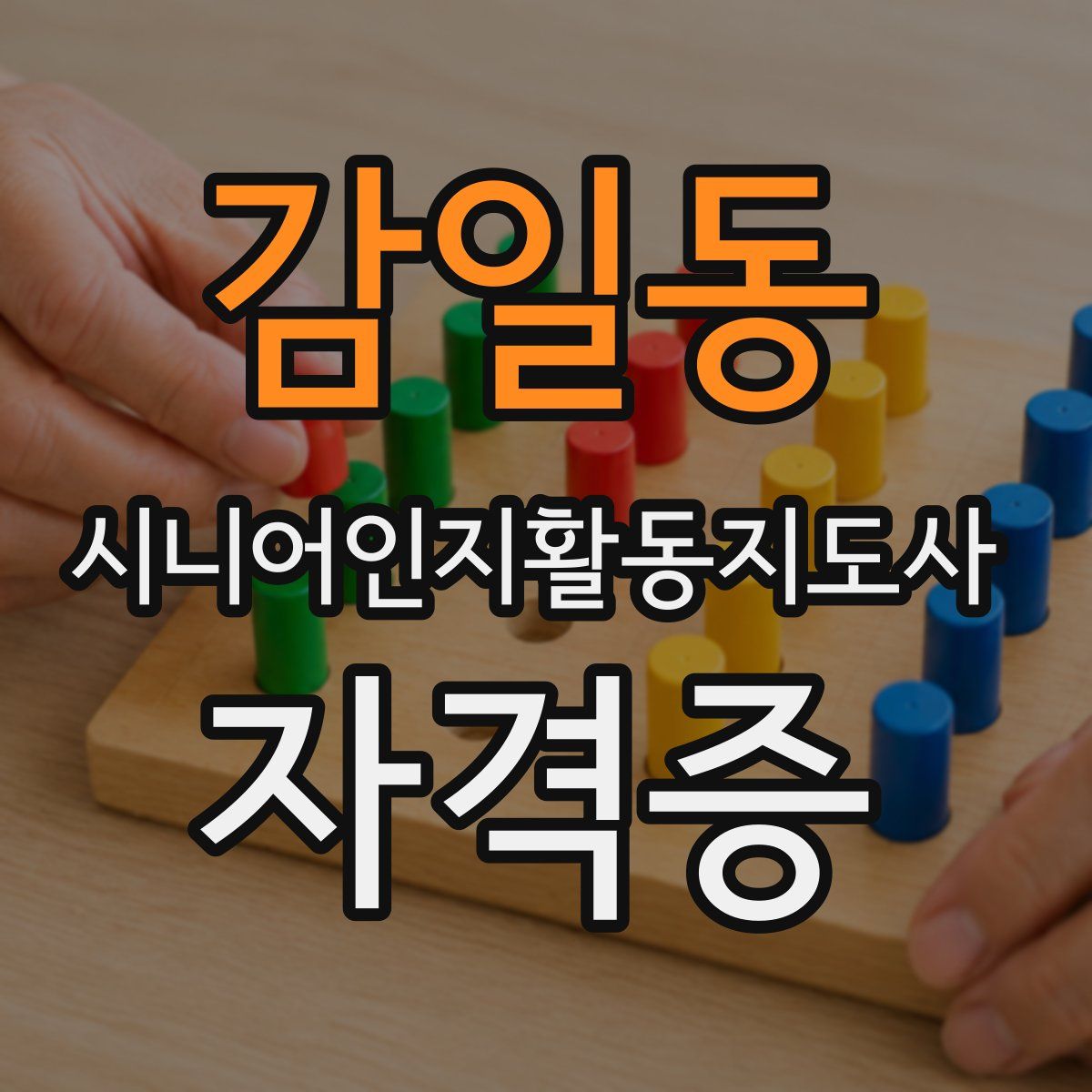 감일동 시니어인지활동지도사 자격증