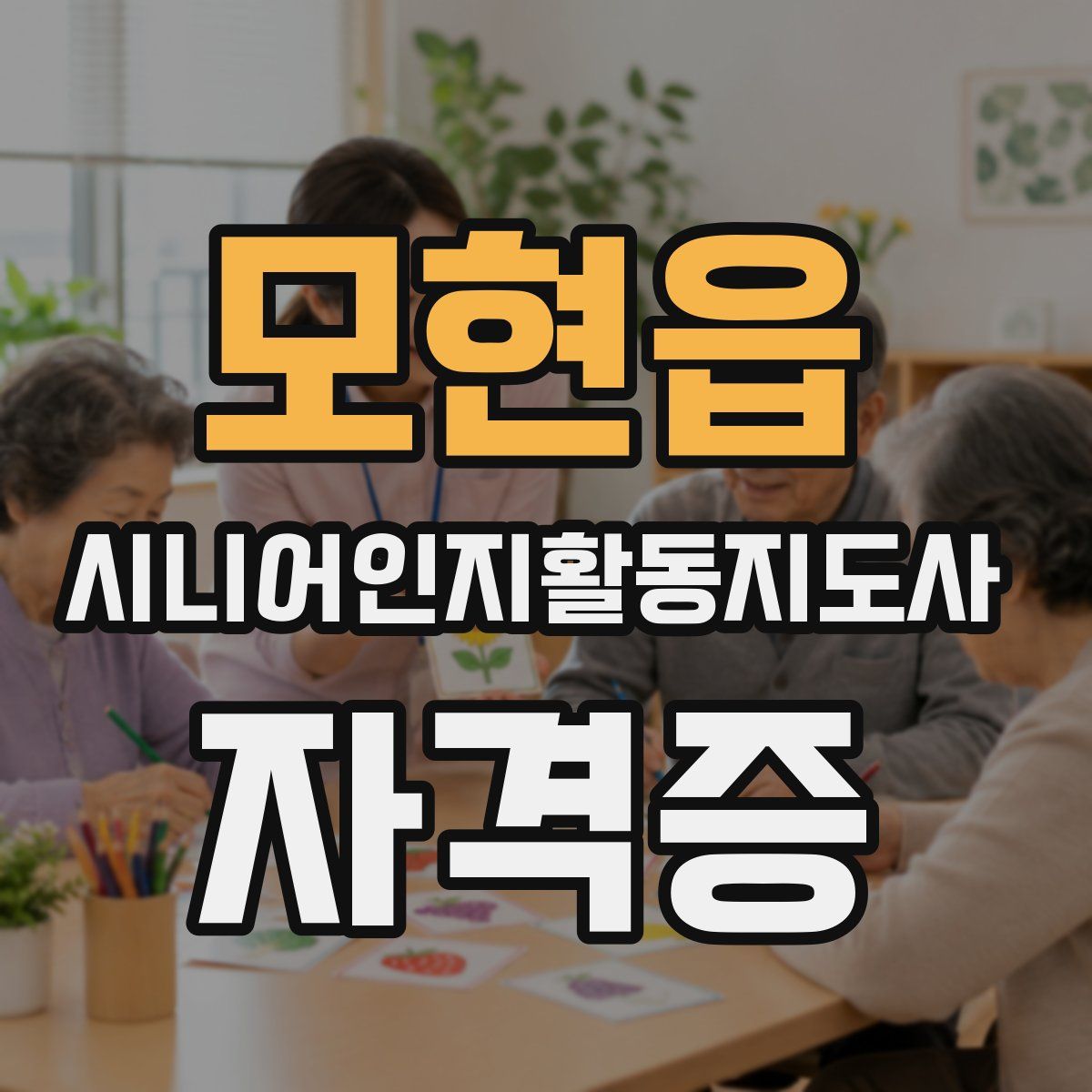 모현읍 시니어인지활동지도사 자격증