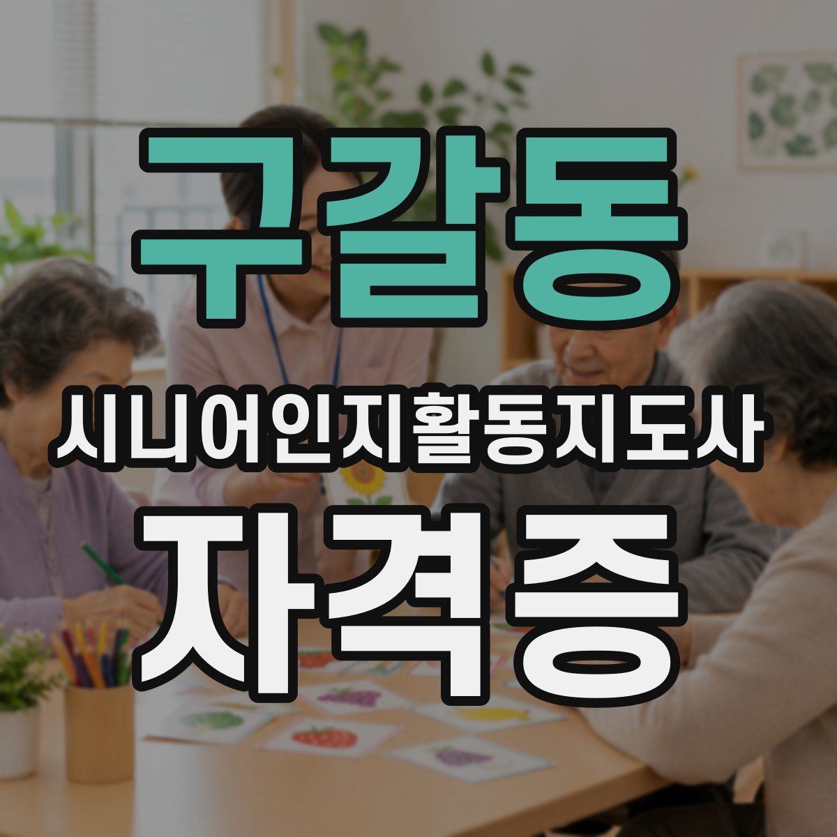 구갈동 시니어인지활동지도사 자격증