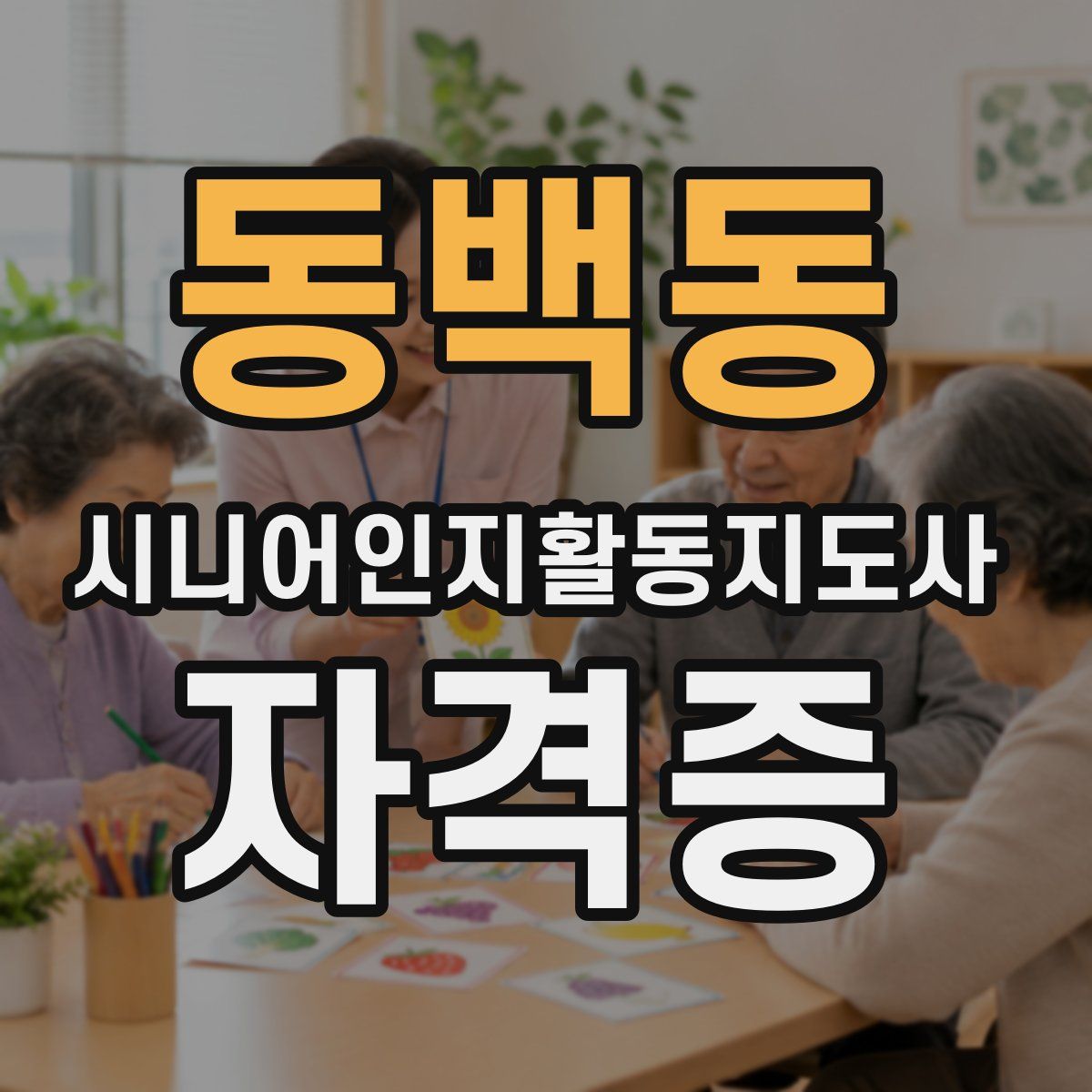 동백동 시니어인지활동지도사 자격증
