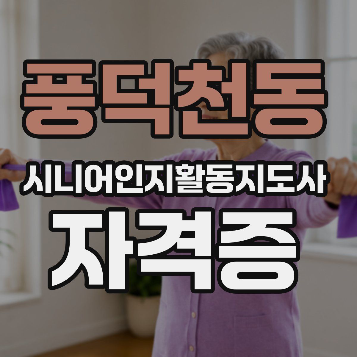 풍덕천동 시니어인지활동지도사 자격증