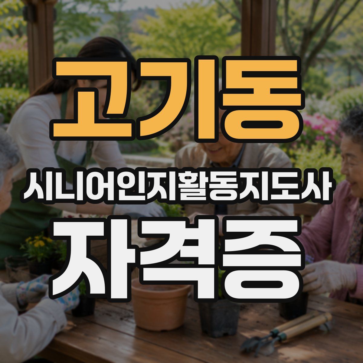 고기동 시니어인지활동지도사 자격증