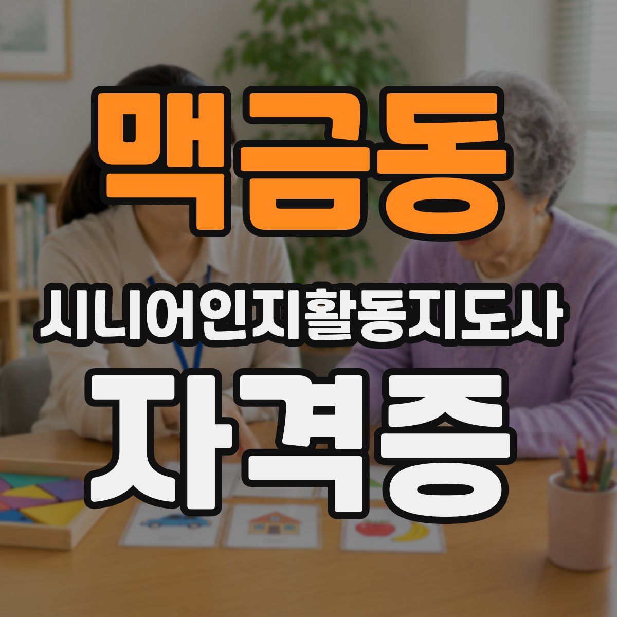 맥금동 시니어인지활동지도사 자격증