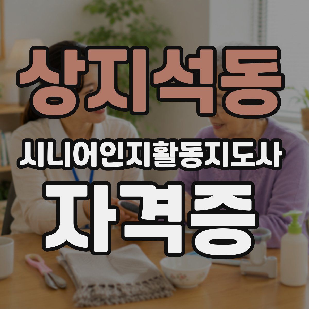 상지석동 시니어인지활동지도사 자격증