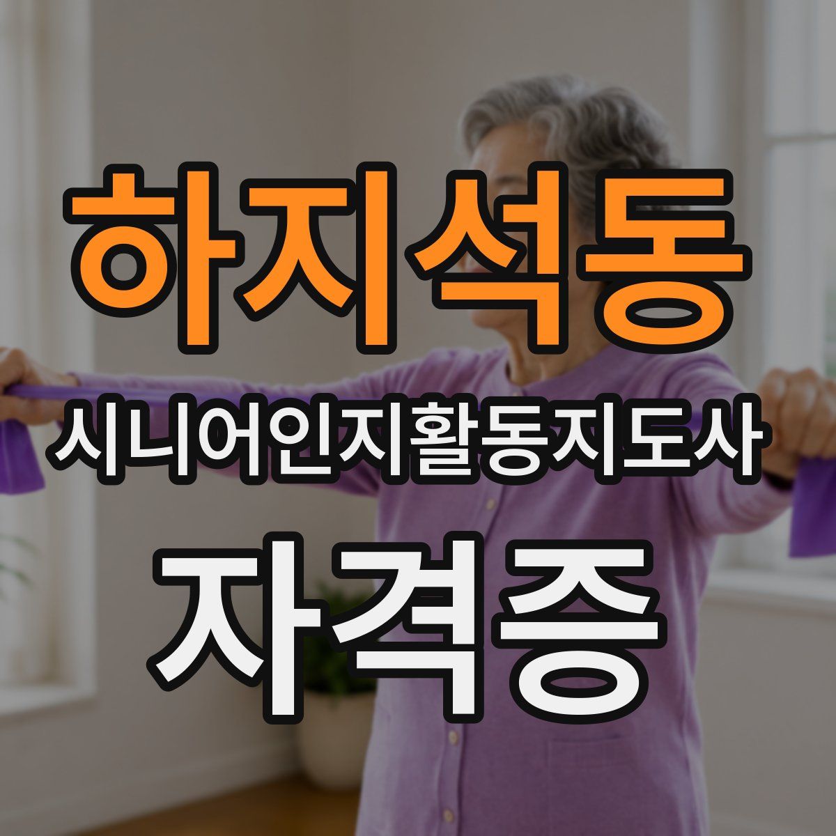 하지석동 시니어인지활동지도사 자격증
