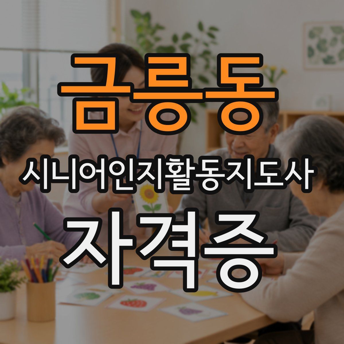금릉동 시니어인지활동지도사 자격증