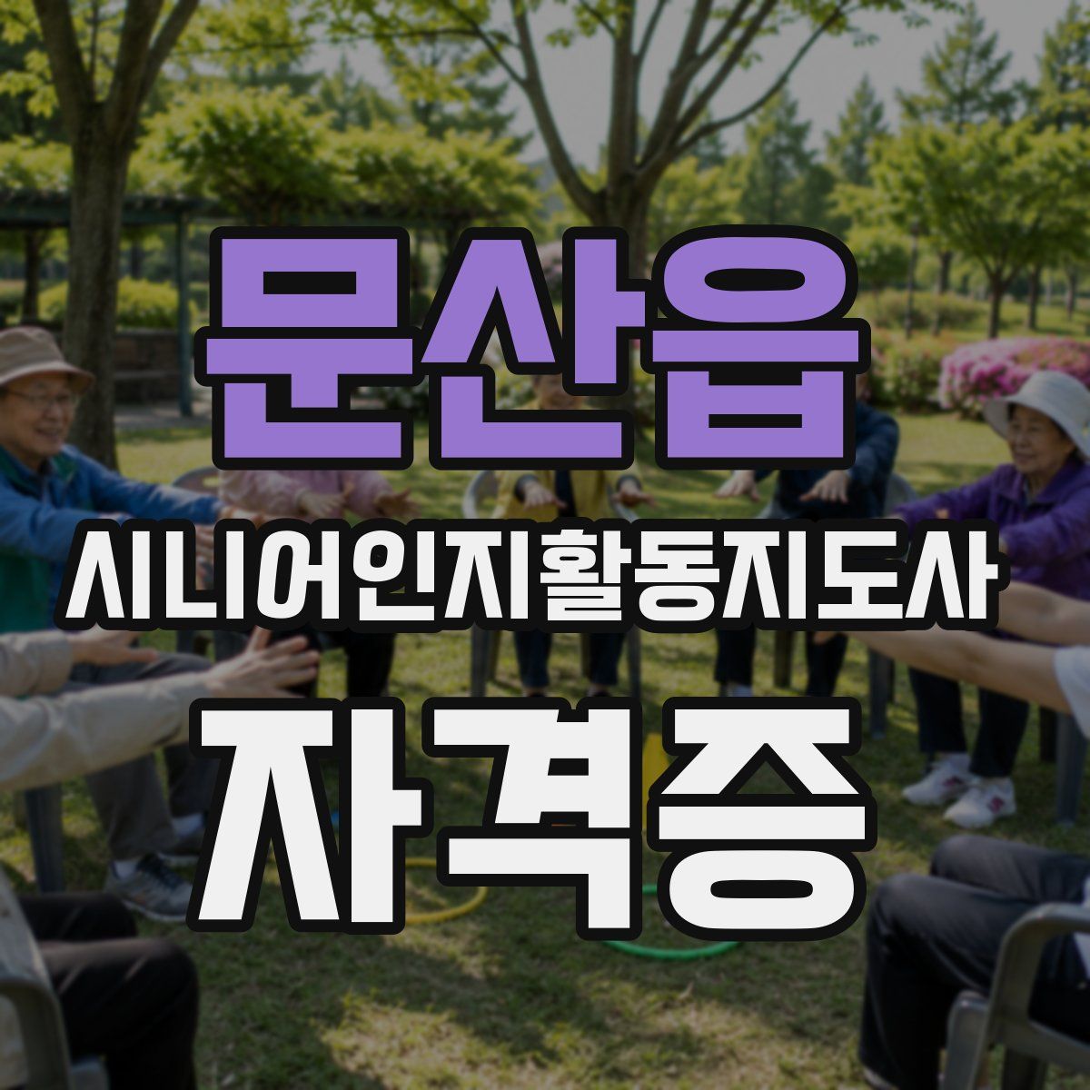 문산읍 시니어인지활동지도사 자격증