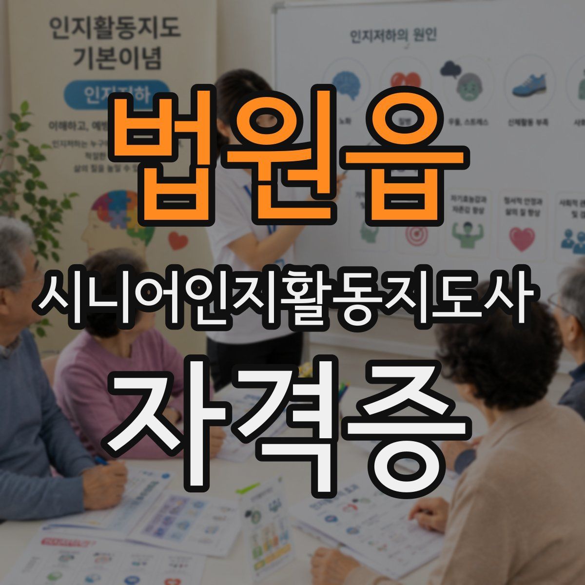 법원읍 시니어인지활동지도사 자격증