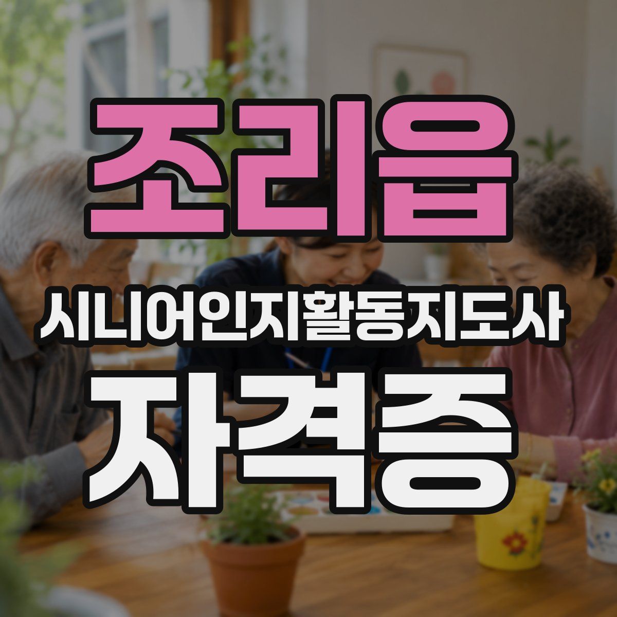 조리읍 시니어인지활동지도사 자격증