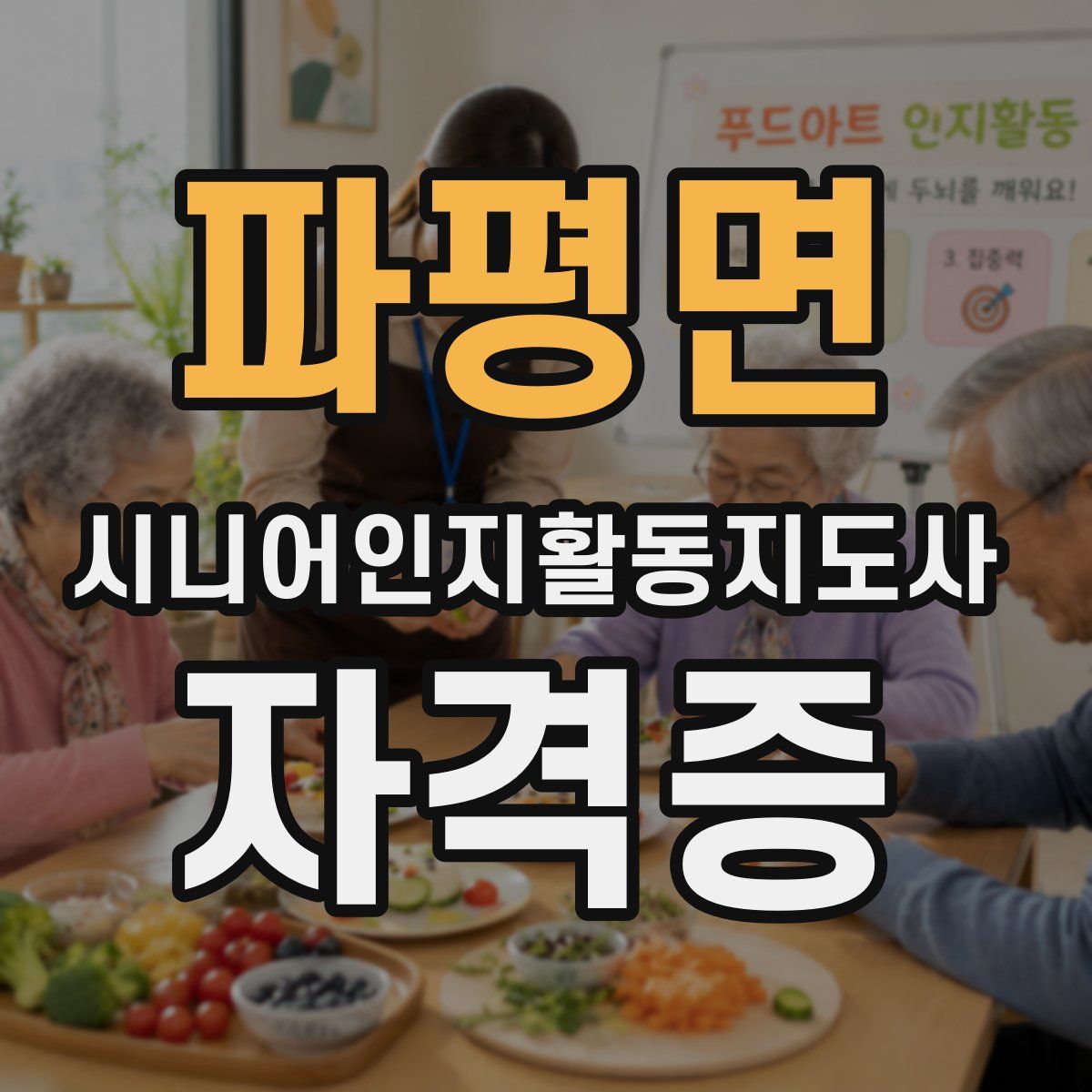 파평면 시니어인지활동지도사 자격증