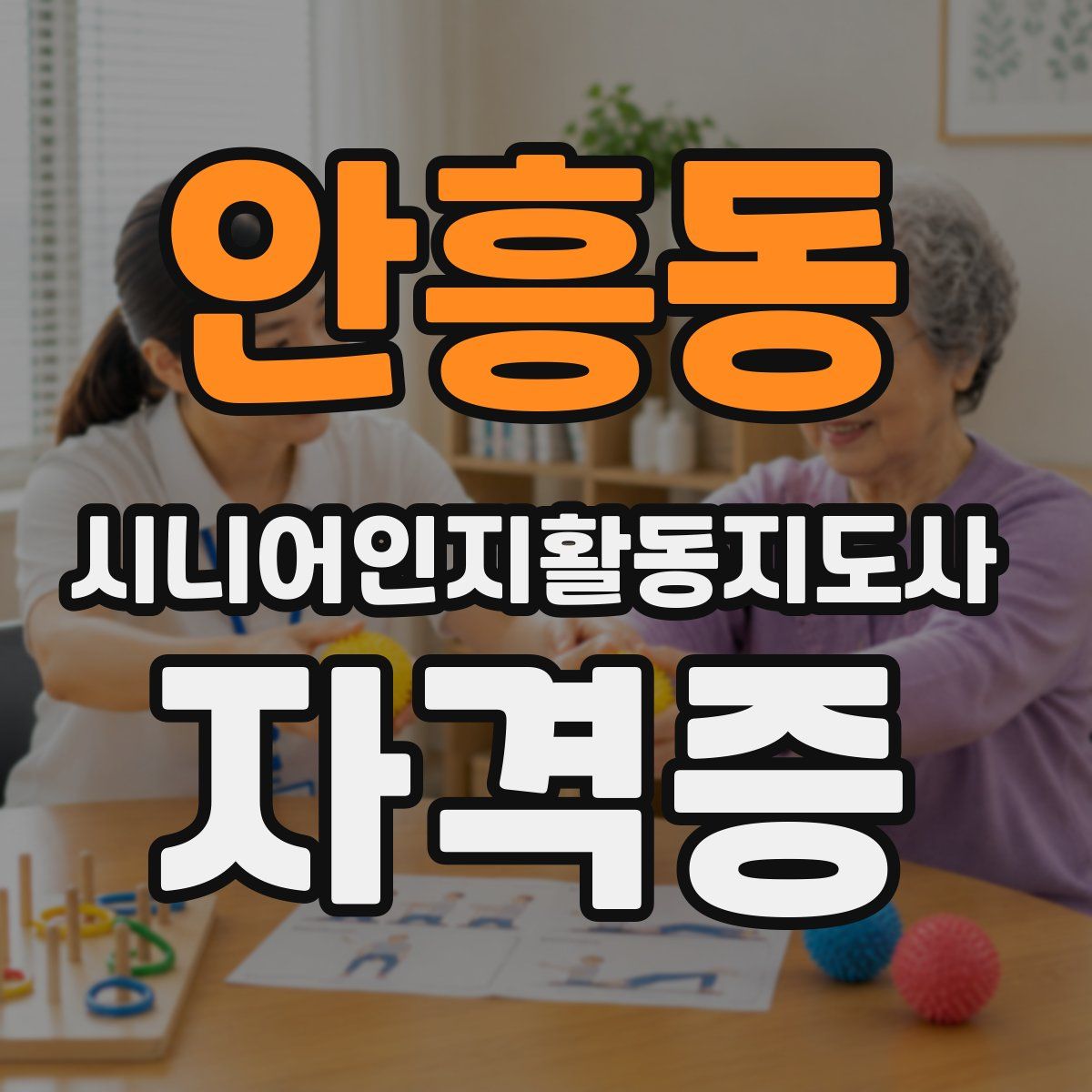안흥동 시니어인지활동지도사 자격증