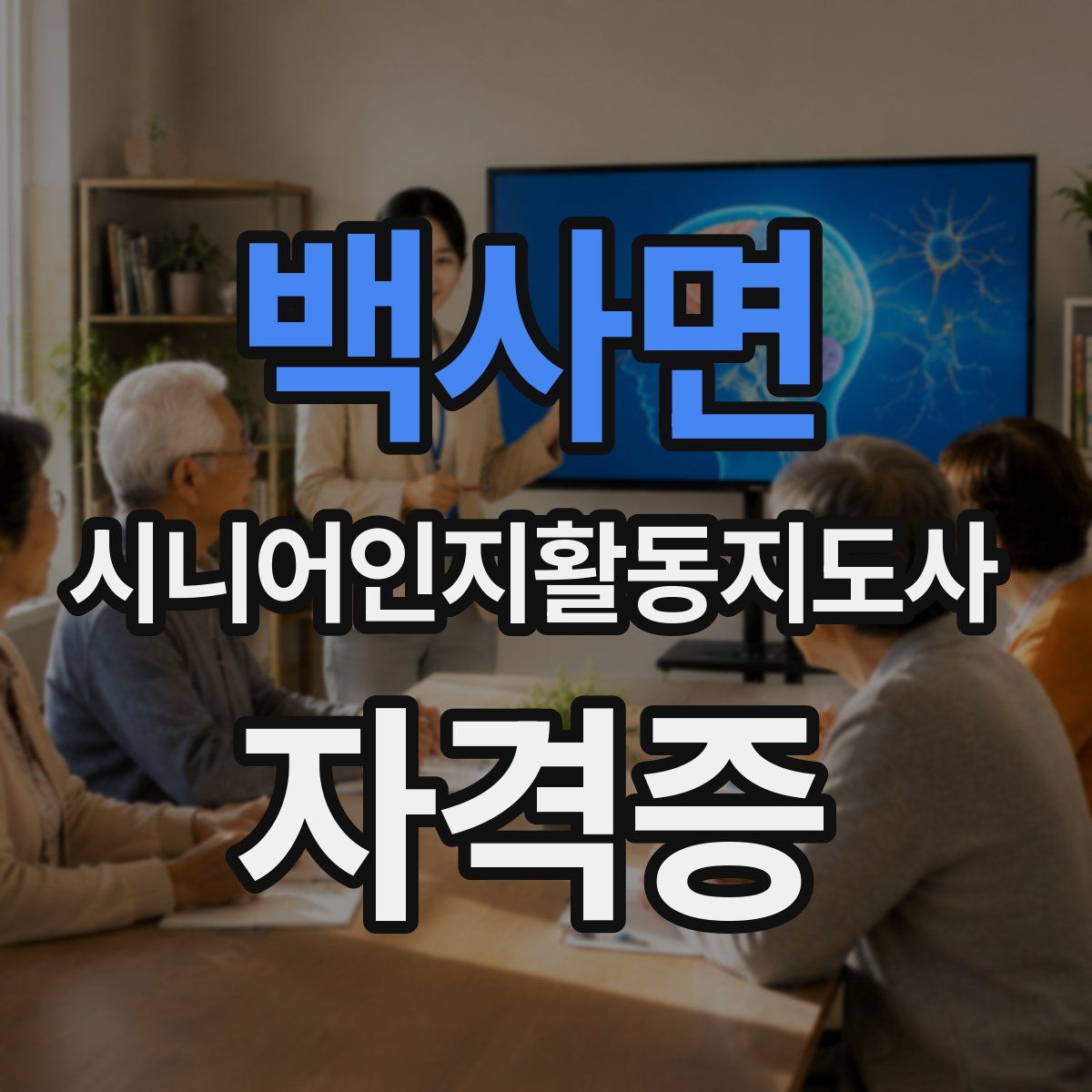 백사면 시니어인지활동지도사 자격증