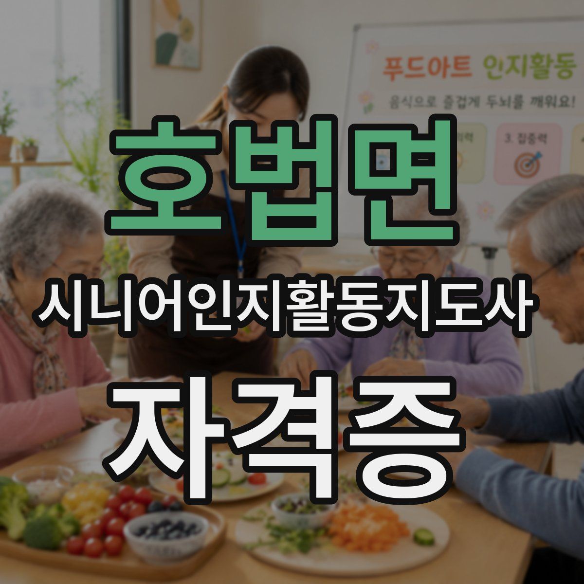 호법면 시니어인지활동지도사 자격증