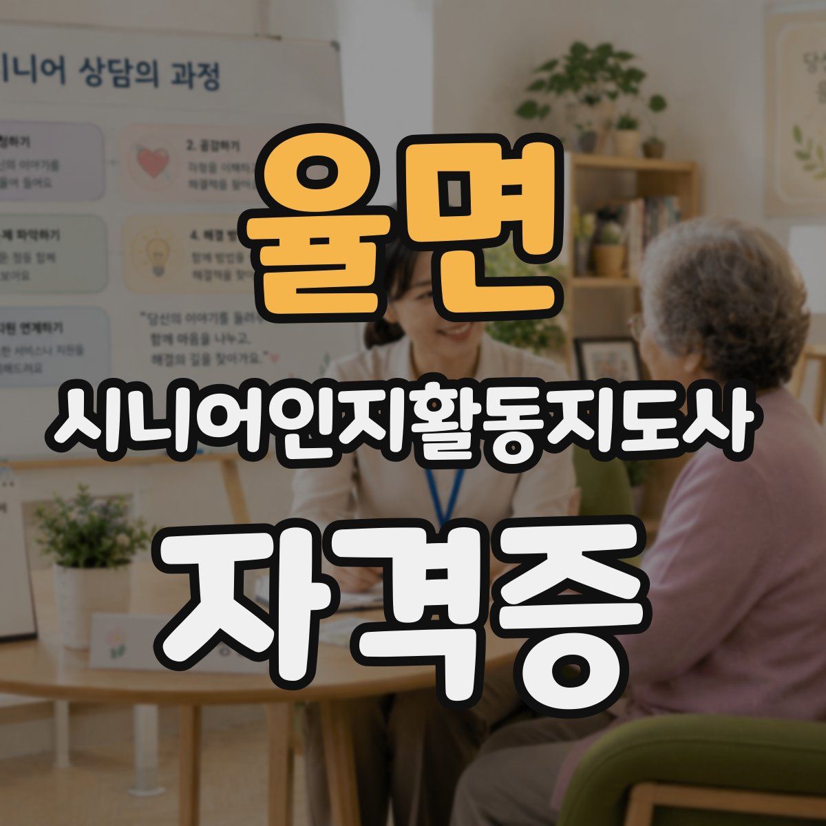 율면 시니어인지활동지도사 자격증