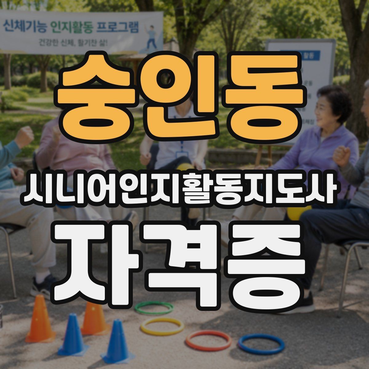 숭인동 시니어인지활동지도사 자격증 합격 후 이어지는 진로 방향