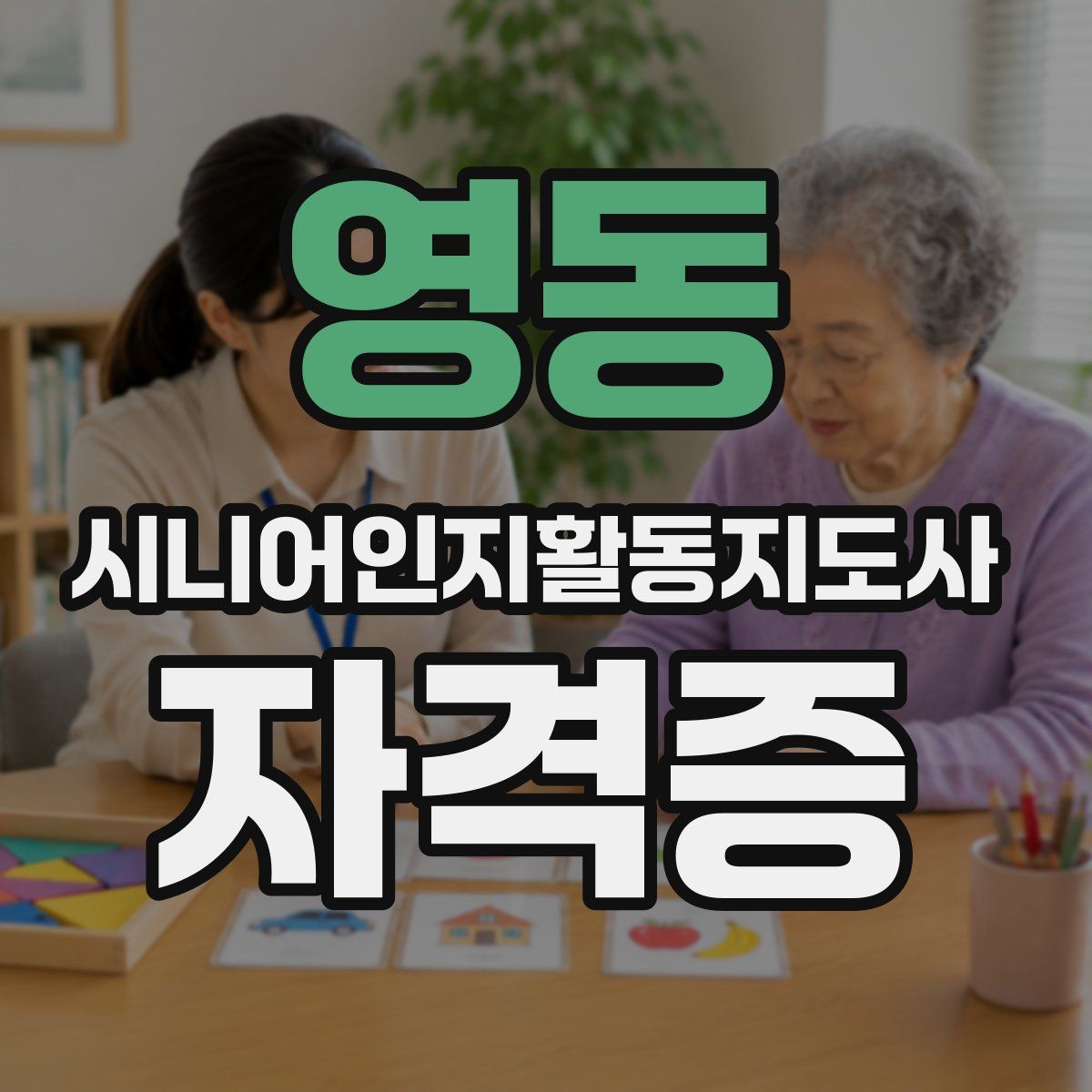 영동 시니어인지활동지도사 자격증