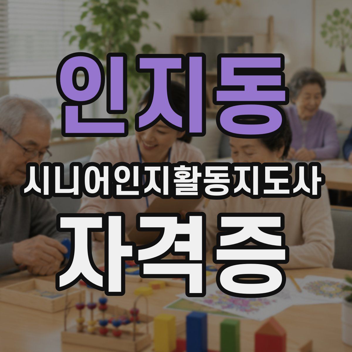 인지동 시니어인지활동지도사 자격증