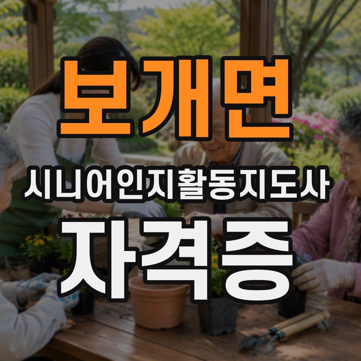 보개면 시니어인지활동지도사 자격증