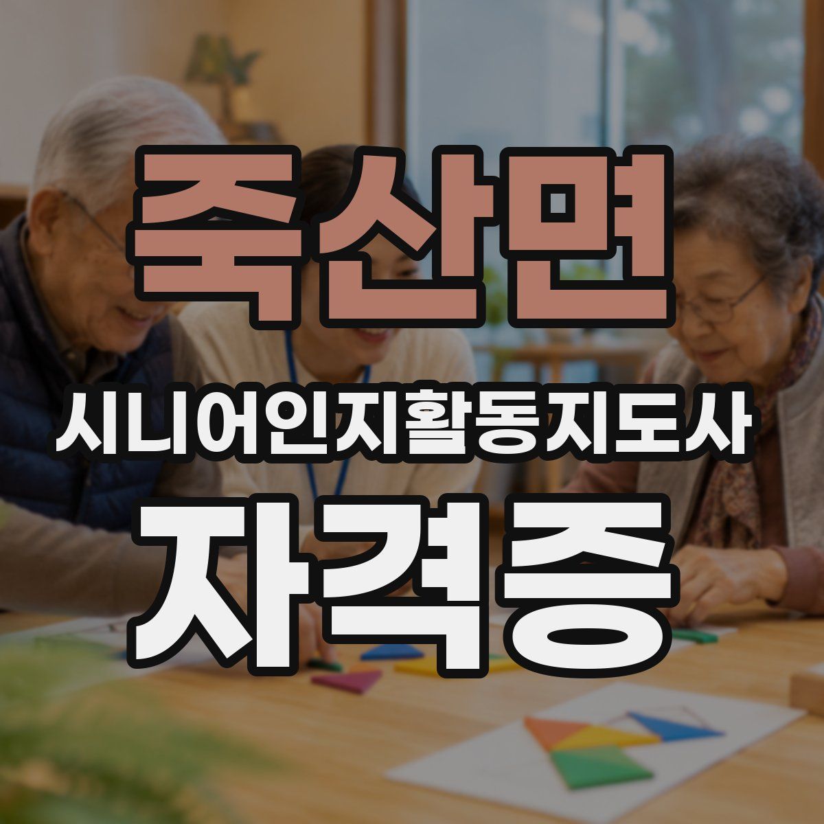 죽산면 시니어인지활동지도사 자격증