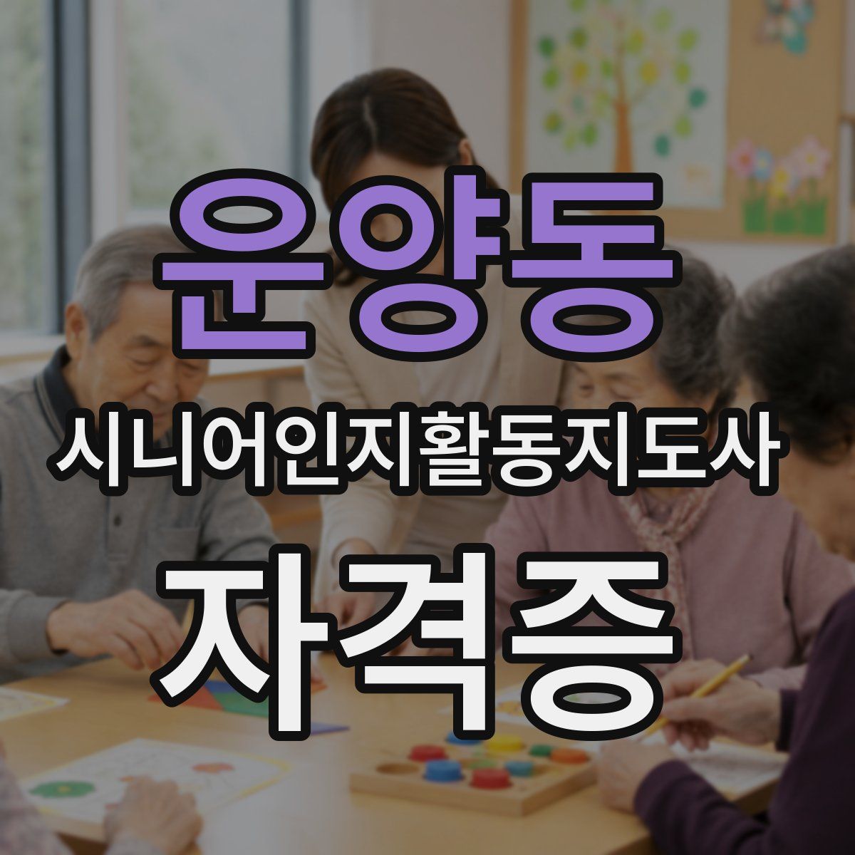 운양동 시니어인지활동지도사 자격증
