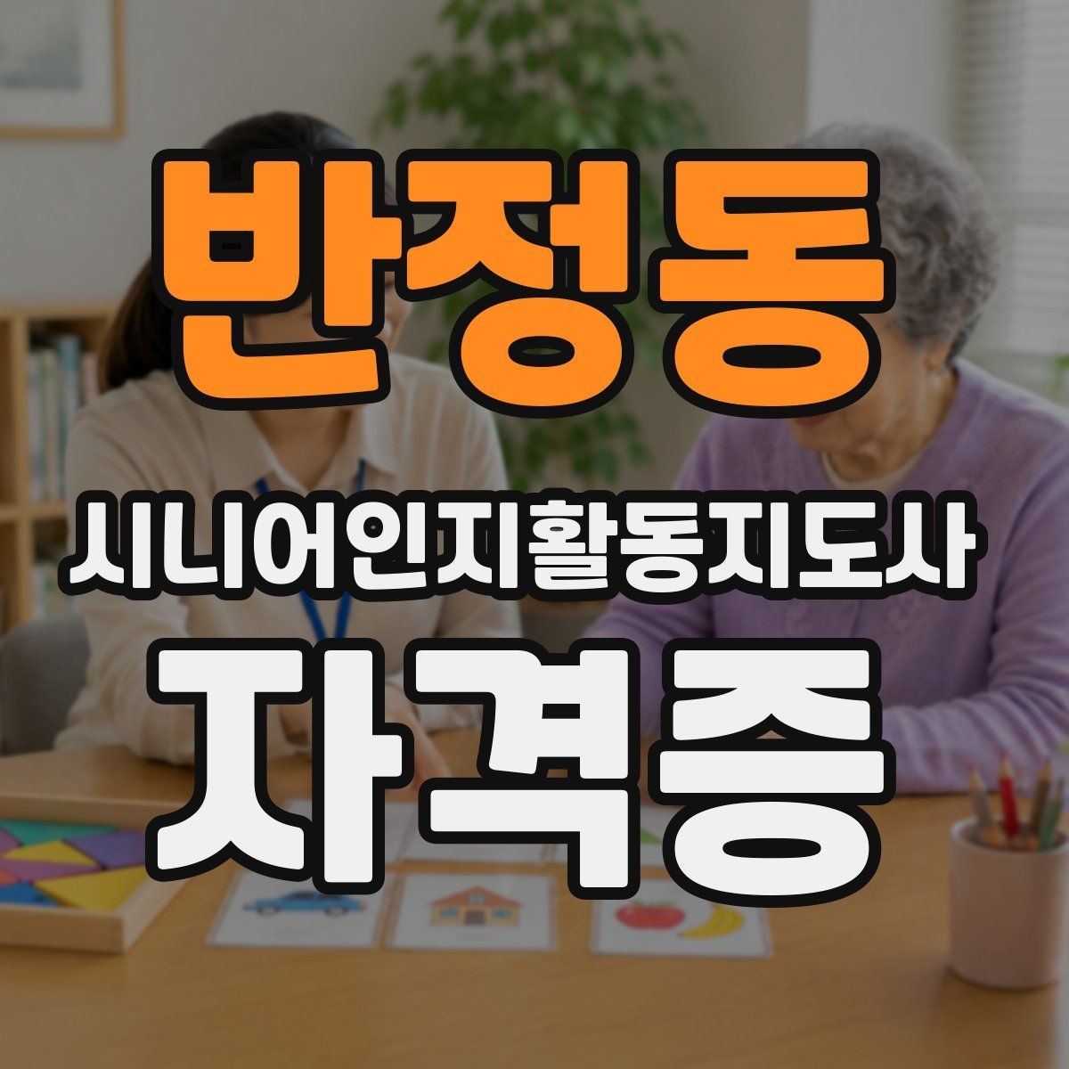 반정동 시니어인지활동지도사 자격증 합격 후 이어지는 진로 방향