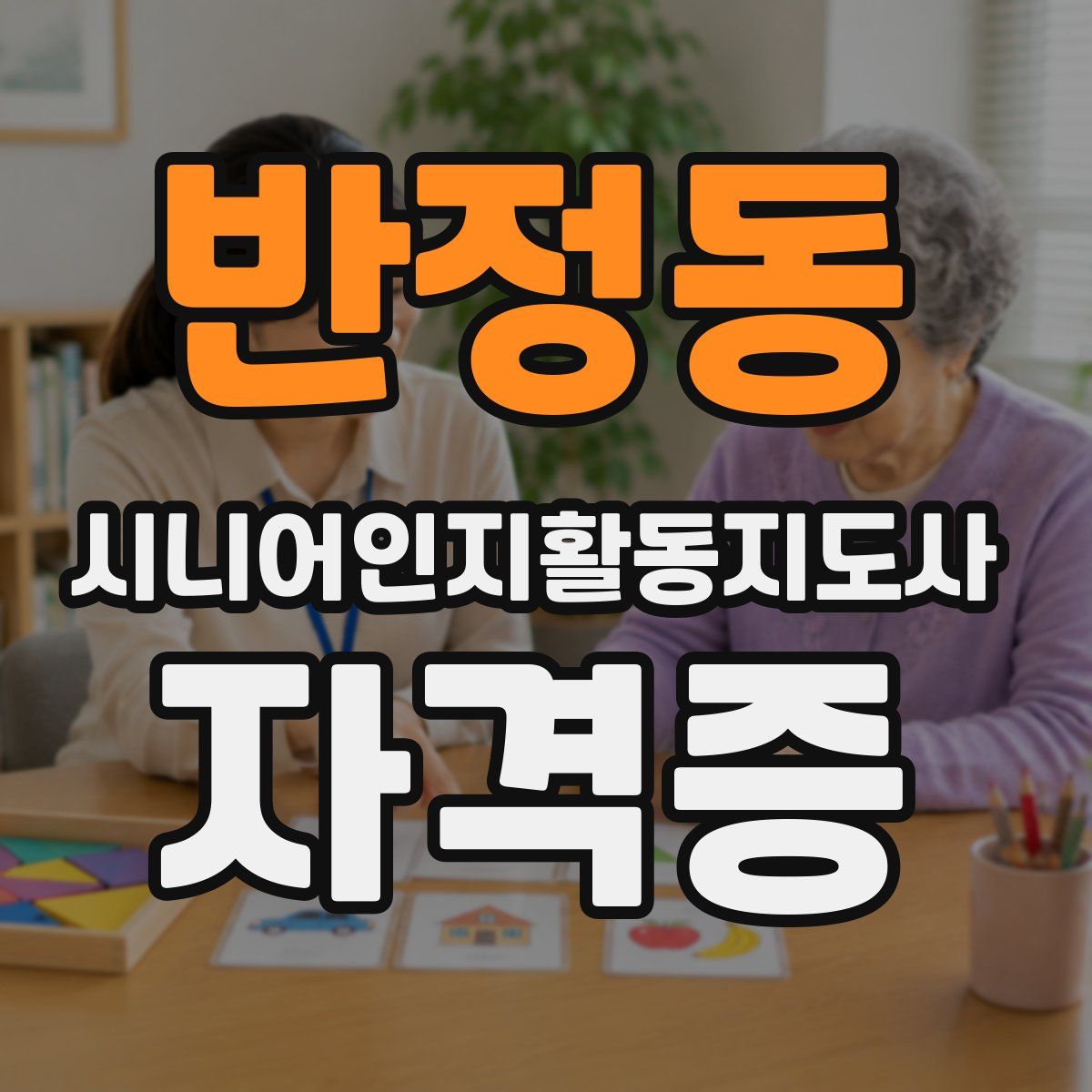 반정동 시니어인지활동지도사 자격증