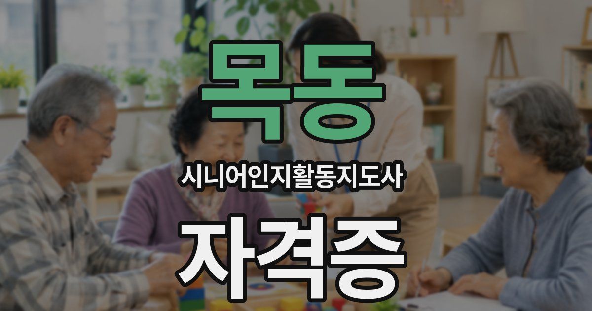 목동 시니어인지활동지도사 자격증