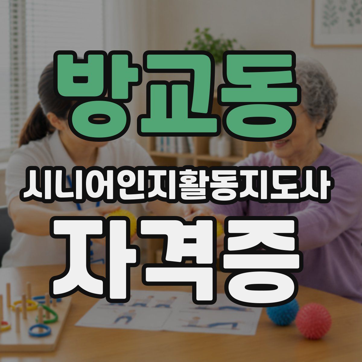 방교동 시니어인지활동지도사 자격증