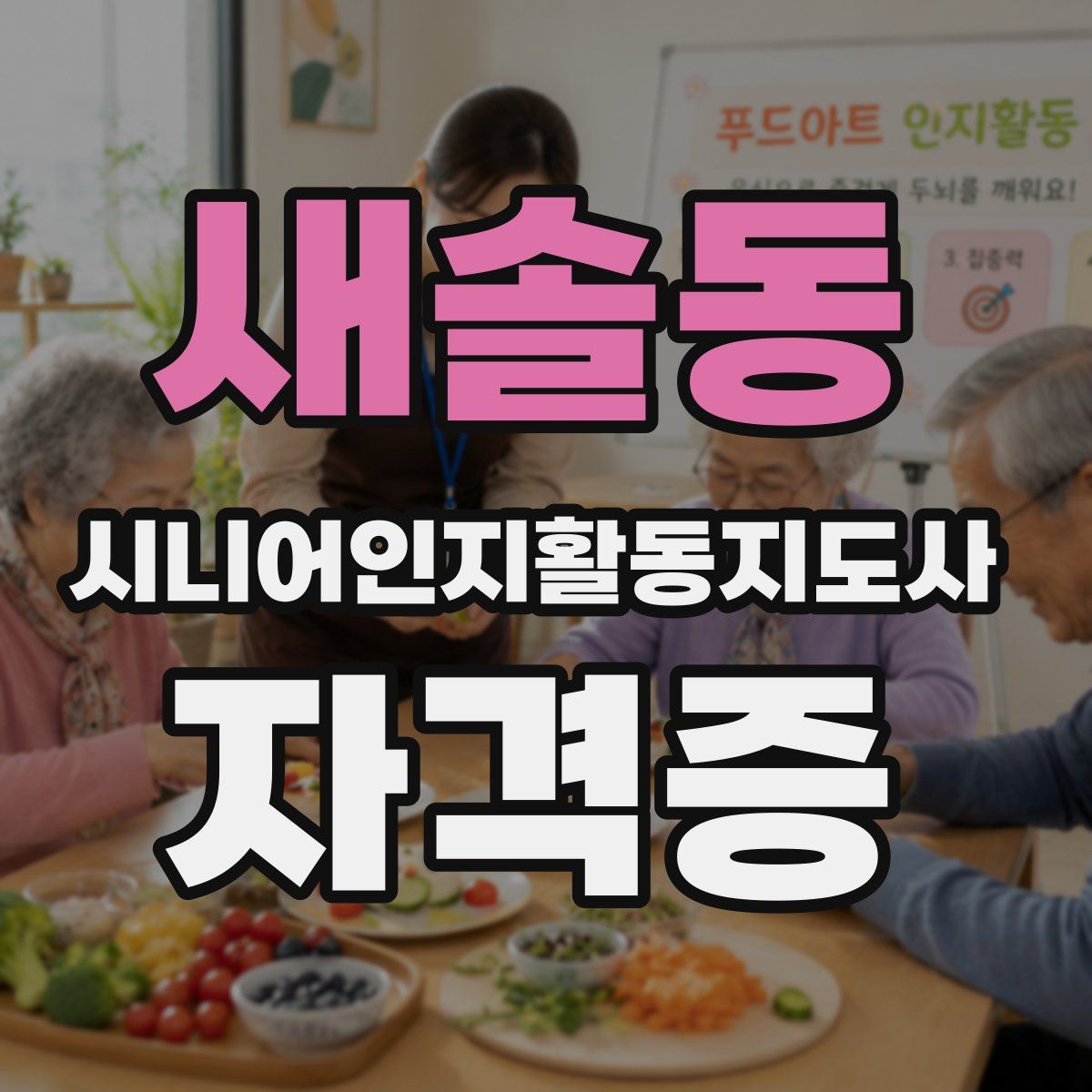 새솔동 시니어인지활동지도사 자격증