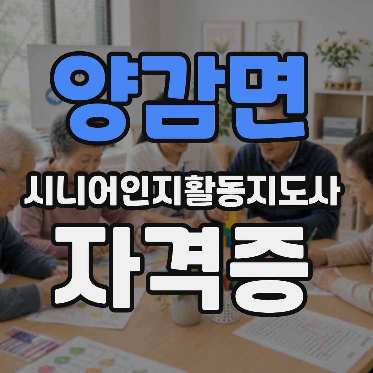 양감면 시니어인지활동지도사 자격증