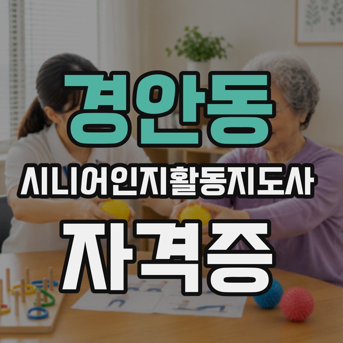 경안동 시니어인지활동지도사 자격증