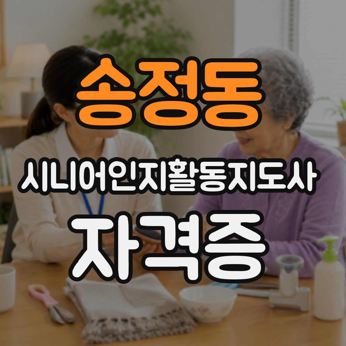 송정동 시니어인지활동지도사 자격증