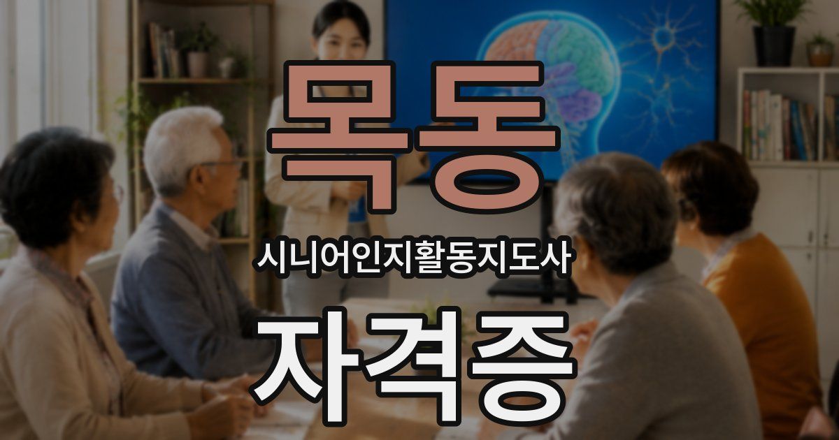 목동 시니어인지활동지도사 자격증