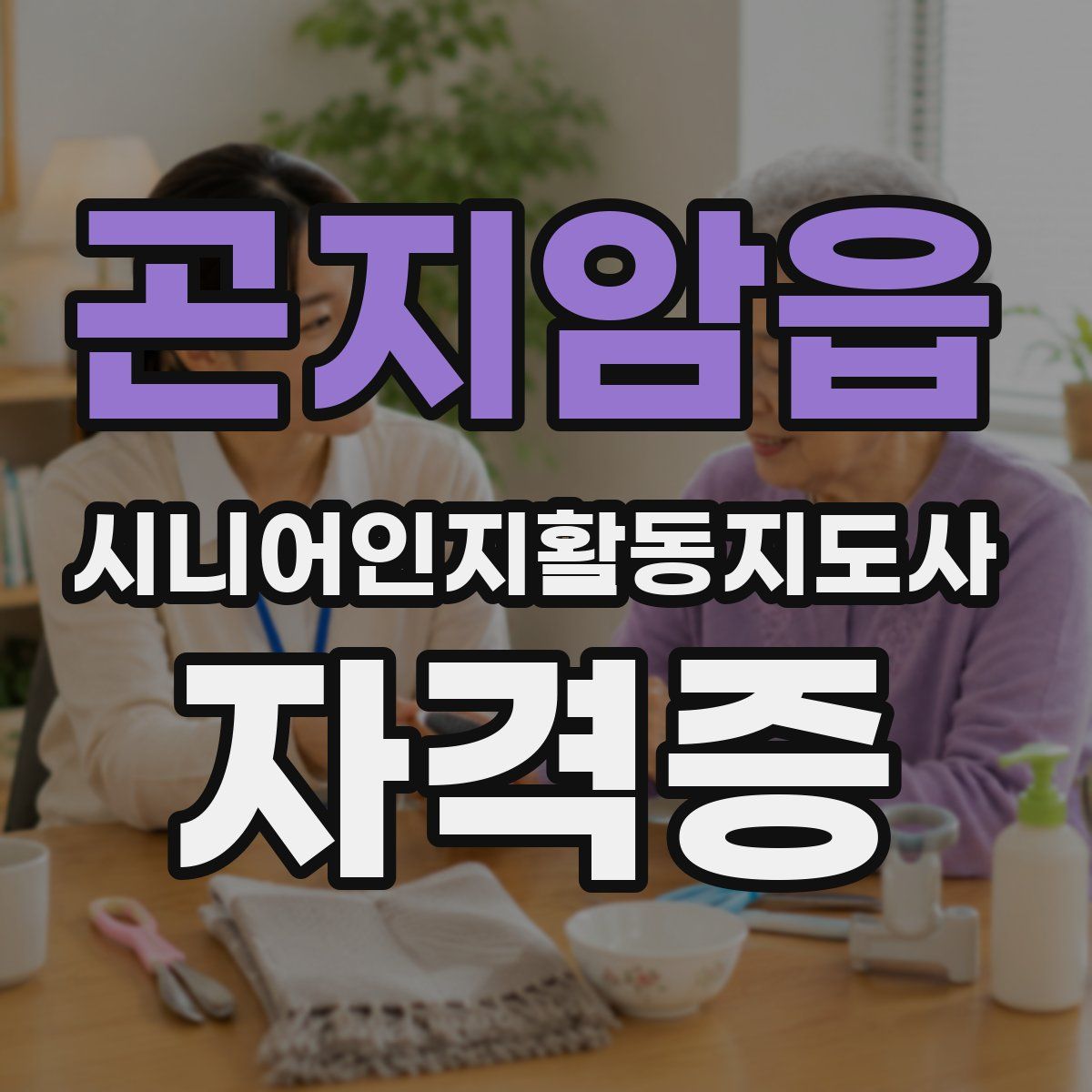 곤지암읍 시니어인지활동지도사 자격증