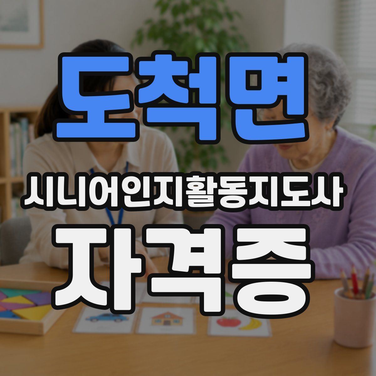 도척면 시니어인지활동지도사 자격증