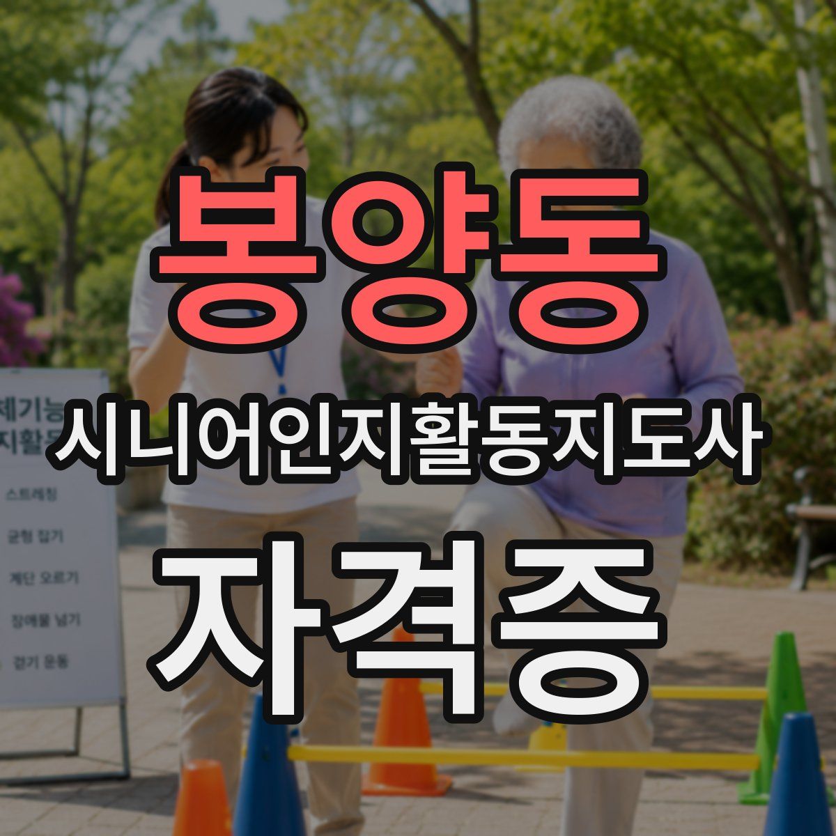봉양동 시니어인지활동지도사 자격증