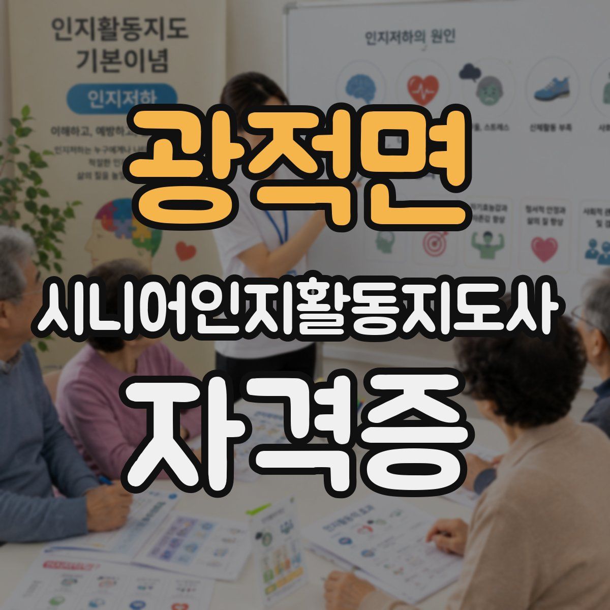 광적면 시니어인지활동지도사 자격증