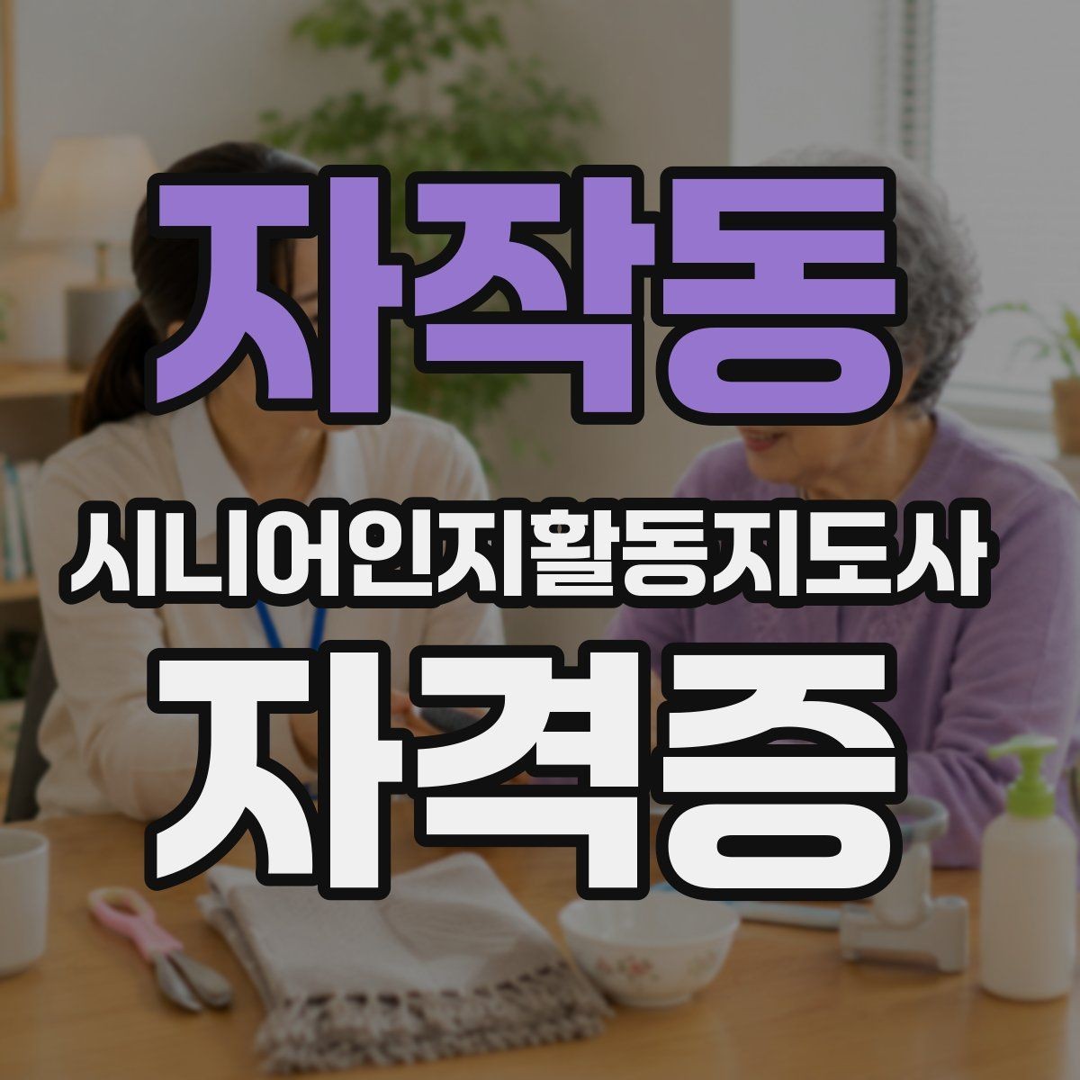 자작동 시니어인지활동지도사 자격증 준비 시 예산 세우는 법