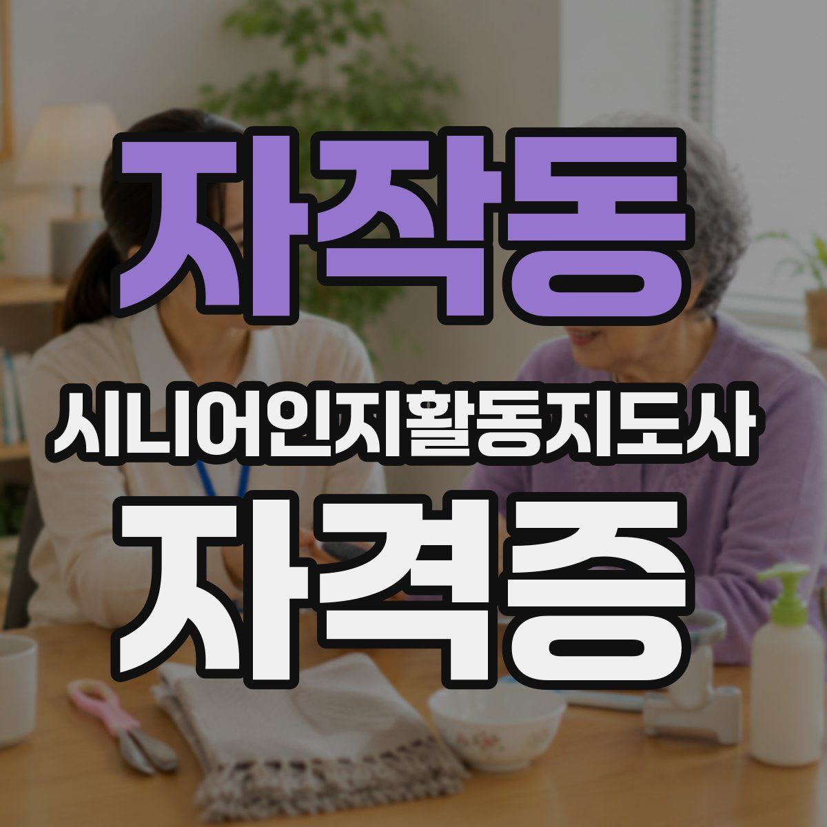 자작동 시니어인지활동지도사 자격증