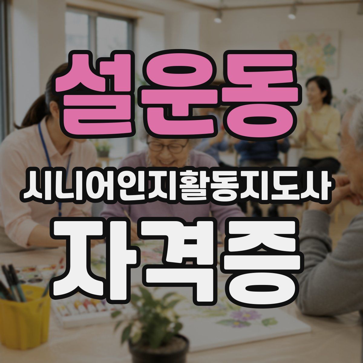설운동 시니어인지활동지도사 자격증