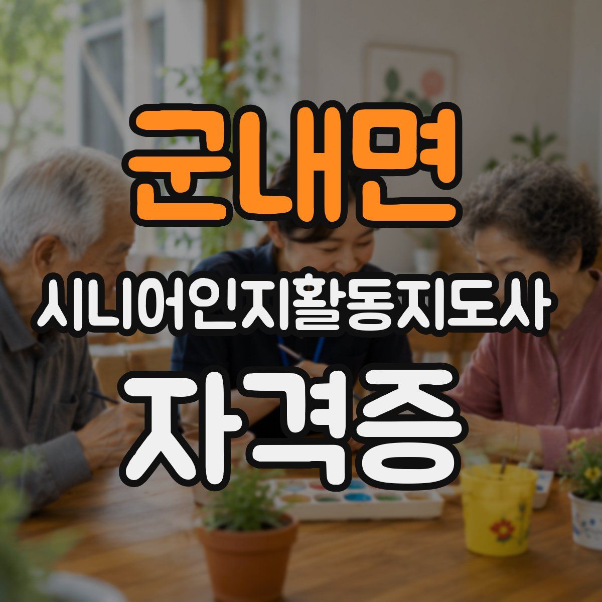 군내면 시니어인지활동지도사 자격증