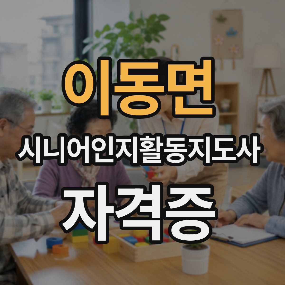 이동면 시니어인지활동지도사 자격증