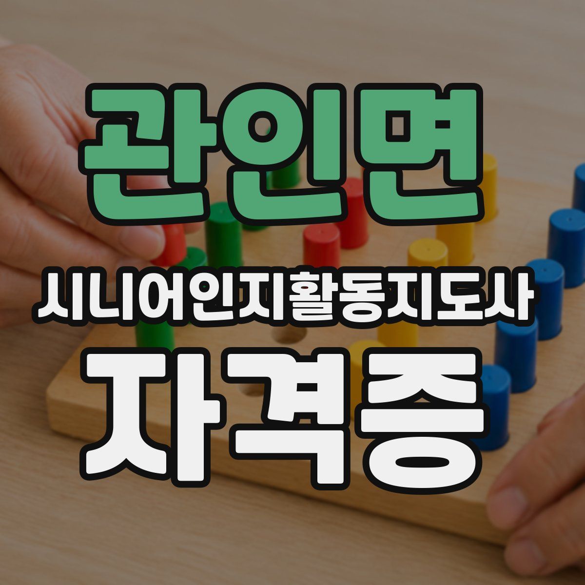 관인면 시니어인지활동지도사 자격증
