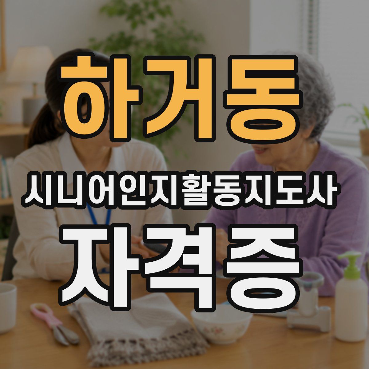 하거동 시니어인지활동지도사 자격증