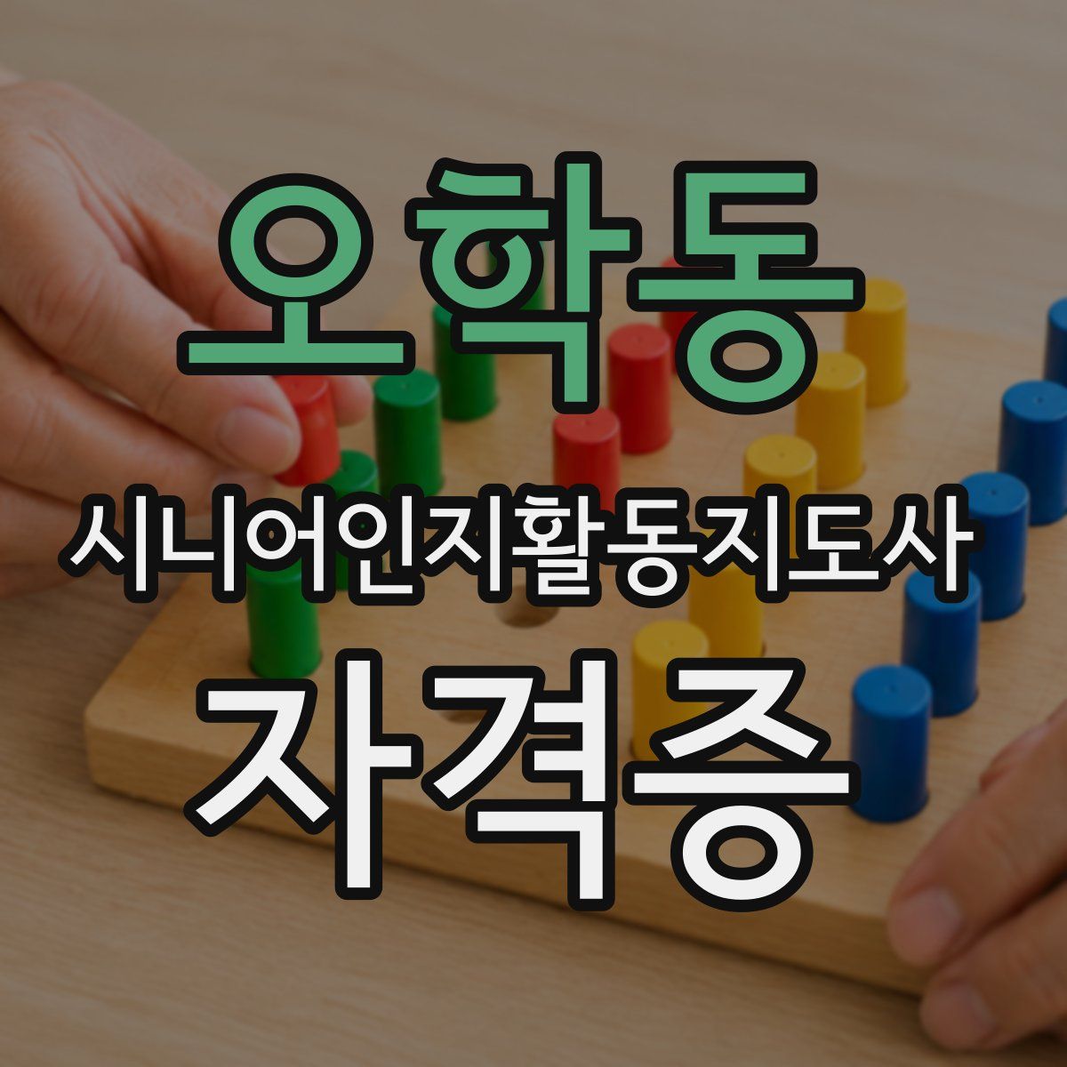 오학동 시니어인지활동지도사 자격증