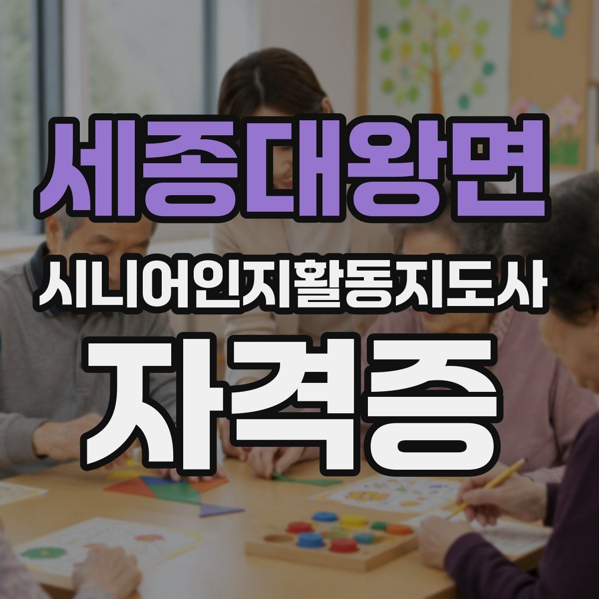 세종대왕면 시니어인지활동지도사 자격증